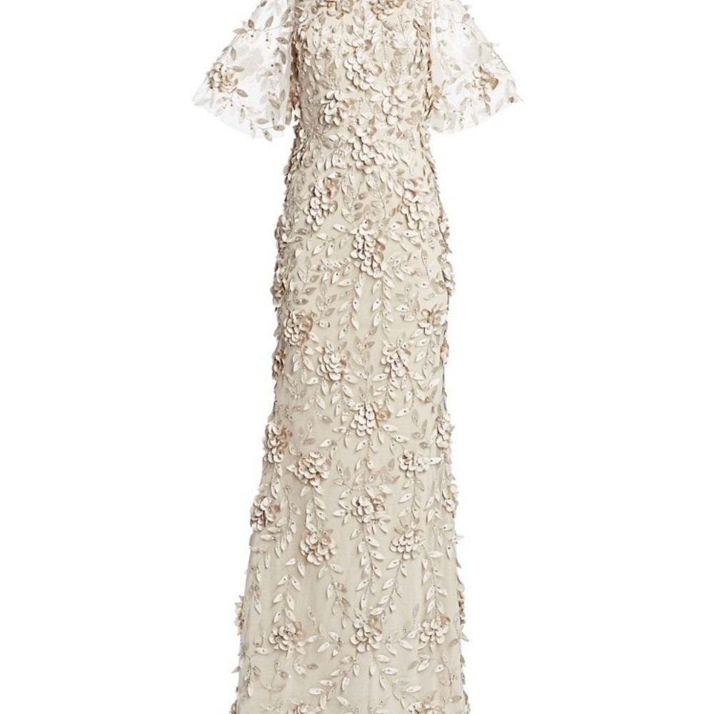 Theia dress embellished evening formal gown sz 8-10